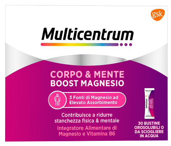 MULTICENTRUM BOOST MAGNESIO 30 BUSTINE - Farmaunclick.it