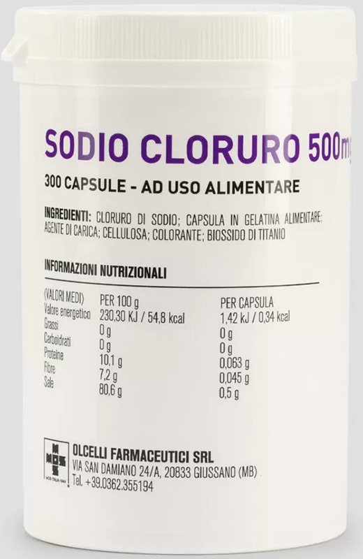 SODIO CLORURO 300 CAPSULE 500MG - Farmaunclick.it