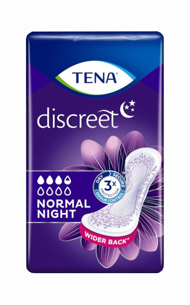 ASSORBENTE TENA DISCREET NORMAL NIGHT 10 PEZZI - Farmaunclick.it