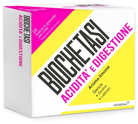 BIOCHETASI ACIDITA' E DIGESTIONE 20 BUSTE GRANULATO AROMA LIMONE - Farmaunclick.it