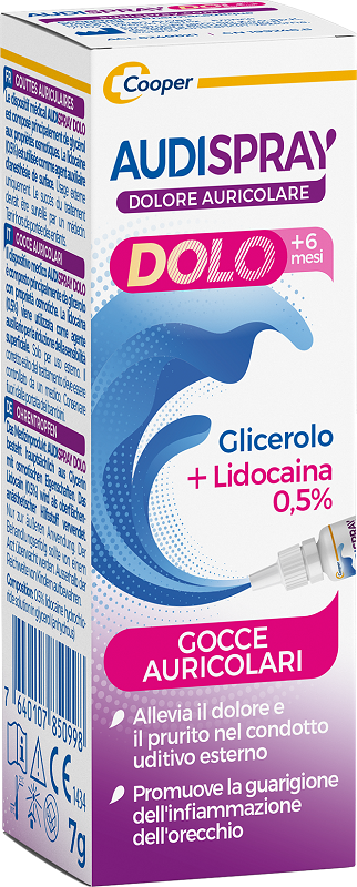 GOCCE AURICOLARI AUDISPRAY DOLO PER BAMBINI 7 G - Farmaunclick.it