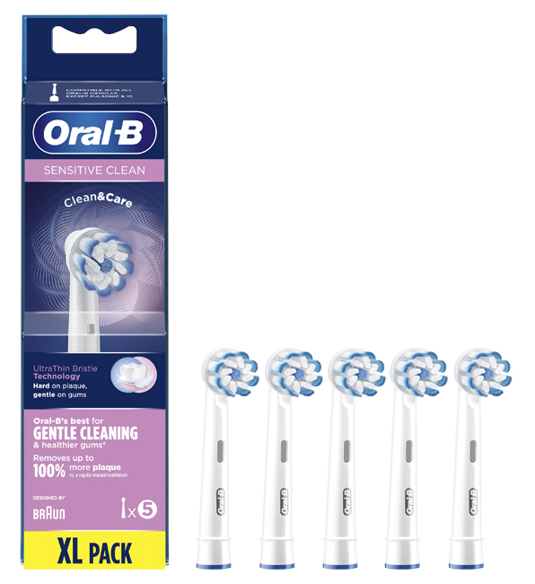 ORALB SENSITIVE CLEAN EB60 TESTINE PER SPAZZOLINO ELETTRICO 5 PEZZI - Farmaunclick.it