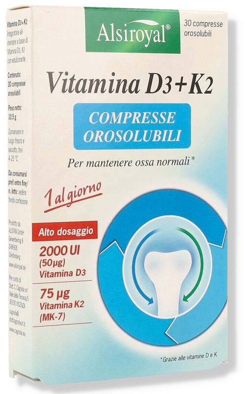 VITAMINA D3+K2 30 COMPRESSE - Farmaunclick.it