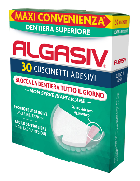 ALGASIV ADESIVO PER PROTESI DENTARIA SUPERIORE 30 PEZZI - Farmaunclick.it