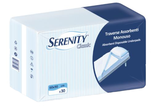 TRAVERSA SALVAMATERASSO PER INCONTINENZA SERENITY RELAX 60X90 CM 30 PEZZI - Farmaunclick.it