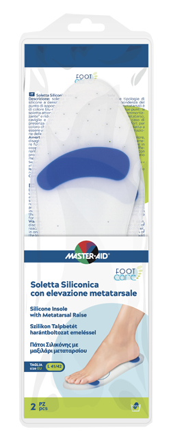 MASTER-AID FOOT CARE SOLETTA SILICONICA LARGE 41-42 EU ELEV METATARSO - Farmaunclick.it
