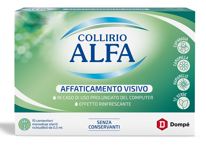 COLLIRIO ALFA AFFATICAMENTO VISIVO 10 PEZZI MONODOSE - Farmaunclick.it