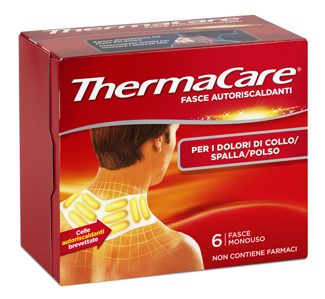 FASCE AUTORISCALDANTI A CALORE TERAPEUTICO THERMACARE COLLO/SPALLA/POLSO 6 PEZZI - Farmaunclick.it
