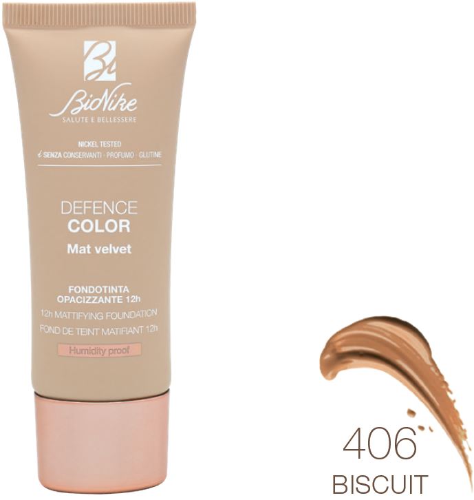 DEFENCE COLOR FONDOTINTA MAT VELVET 406 30 ML - Farmaunclick.it