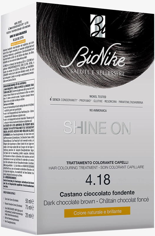 SHINE ON CASTANO CIOCCOLATO FONDENTE 4,18 FLACONE 75 ML + TUBO 50 ML - Farmaunclick.it