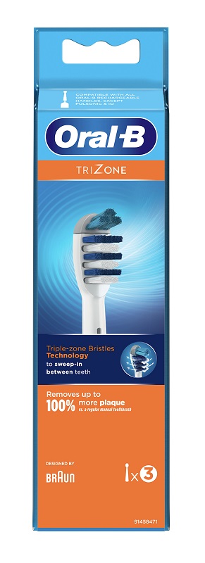 ORALB TRIZONE EB30 TESTINE PER SPAZZOLINO ELETTRICO 3 PEZZI - Farmaunclick.it