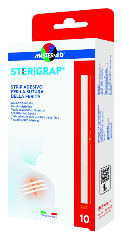 MASTER-AID STERIGRAP STRIP ADESIVO SUTURA FERITE 100X6 MM 10 PEZZI - Farmaunclick.it