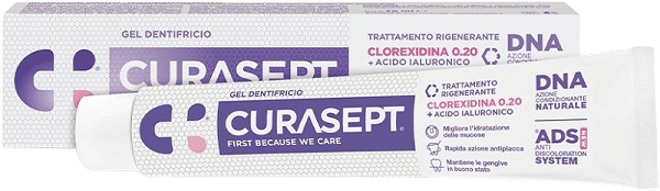 CURASEPT GEL DENTIFRICIO ADS DNA TRATTAMENTO RIGENERANTE 75 ML - Farmaunclick.it