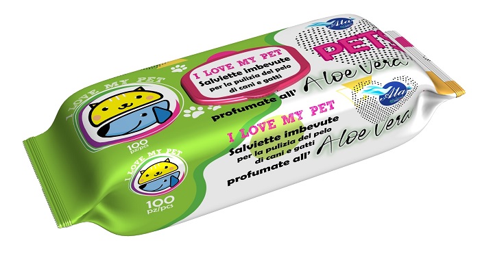 A+CURE I LOVE MY PET SALVIETTE POP-UP ALOE VERA 100 PEZZI RICARICA - Farmaunclick.it