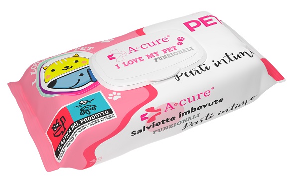 A+CURE I LOVE MY PET FUNZIONALE SALVIETTE POP-UP PARTI INTIME 40 PEZZI RICARICA - Farmaunclick.it