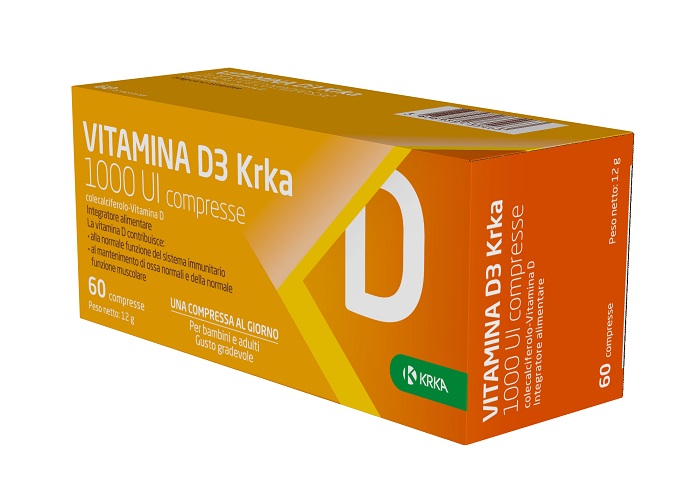 VITAMINA D3 KRKA 1000 UI 60 COMPRESSE - Farmaunclick.it