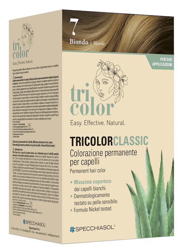 TRICOLOR CLASSIC 7 BIONDO 2 TUBI 50 ML + 2 SHAKER 50 ML + 4 BUSTINE 8 ML - Farmaunclick.it