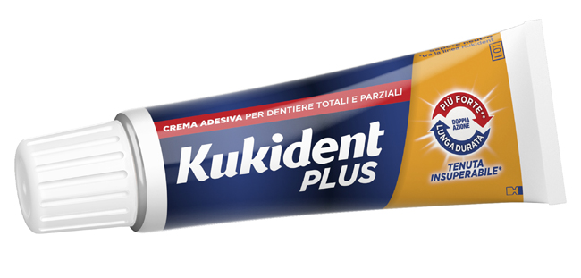 KUKIDENT PLUS DOPPIA AZIONE CREMA ADESIVA DENTIERE 40 G - Farmaunclick.it