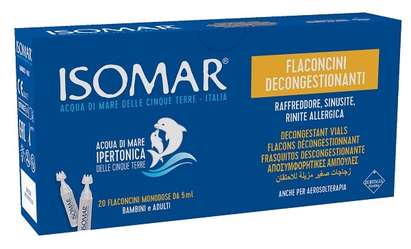 ISOMAR SOLUZIONE DECONGESTIONANTE NASALE 20 FLACONCINI 5 ML - Farmaunclick.it