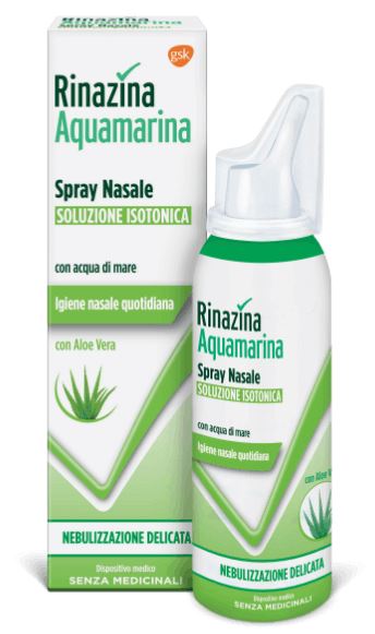 RINAZINA AQUAMARINA FAMILY SPRAY NASALE ISOTONICO DELICATO 100 ML - Farmaunclick.it