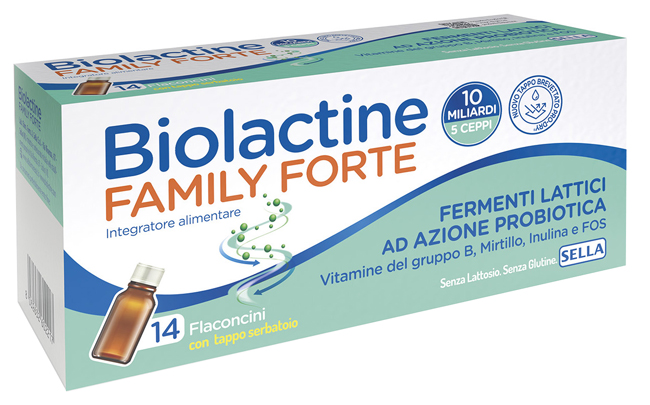BIOLACTINE FAMILY FORTE 10 MILIARDI 14 FLACONCINI DA 9 ML - Farmaunclick.it