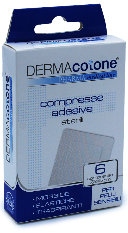 COMPRESSA ADESIVA DERMACOTONE 7,2X5CM 6 PEZZI - Farmaunclick.it