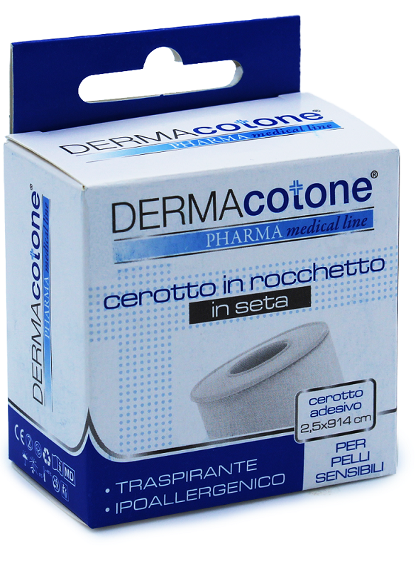 CEROTTO ROCCHETTO IN SETA DERMACOTONE BIANCO 2,5X914CM 1 PEZZO - Farmaunclick.it