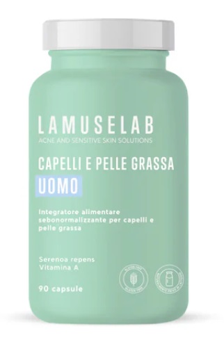 LAMUSELAB CAPELLI E PELLE GRASSA UOMO 90 CAPSULE - Farmaunclick.it