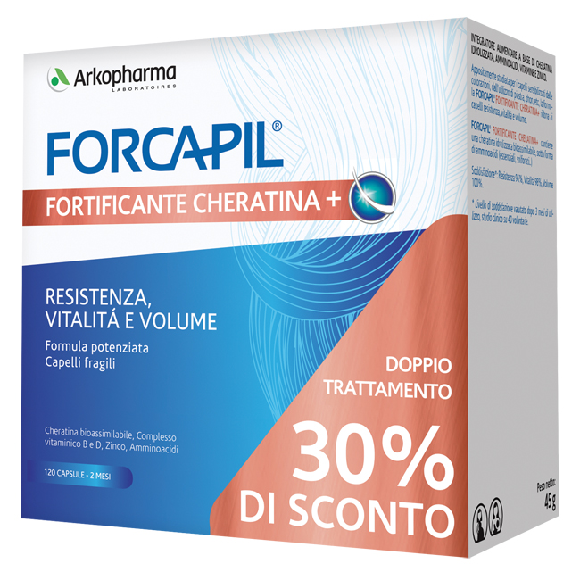 FORCAPIL FORTIFICANTE CHERATINA 2 PROMO PACK DA 60 CAPSULE - Farmaunclick.it