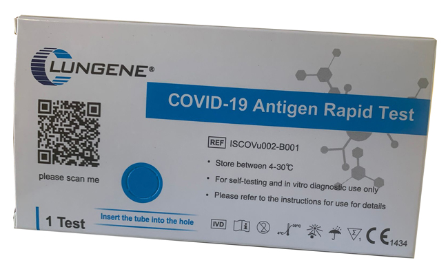 TEST ANTIGENICO RAPIDO COVID-19 CLUNGENE AUTODIAGNOSTICO DETERMINAZIONE QUALITATIVA ANTGENI SARS-COV-2 IN TAMPONI NASALI MEDIANTE IMMUNOCROMATOGRAFIA - Farmaunclick.it