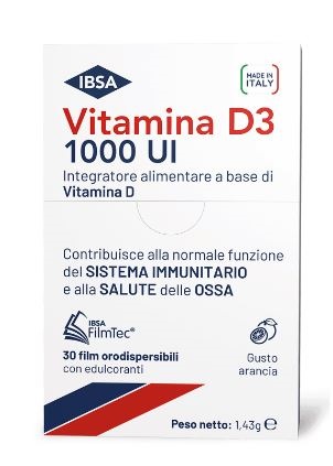 VITAMINA D3 IBSA 1000UI 30 FILM ORODISPERSIBILI - Farmaunclick.it
