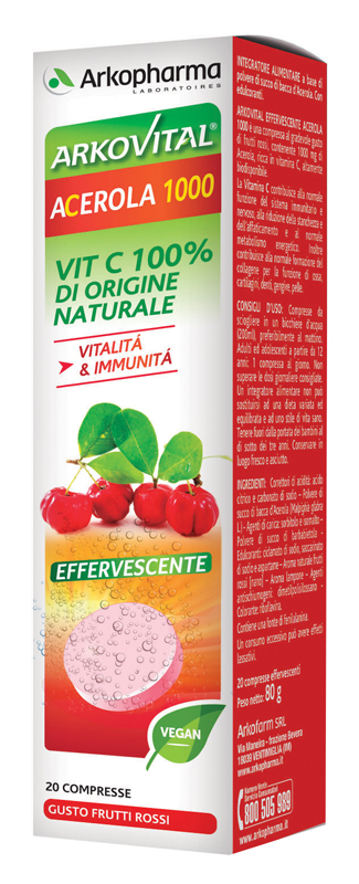 ARKOVITAL ACEROLA 1000 EFFERVESCENTE 20 COMPRESSE PROMO - Farmaunclick.it