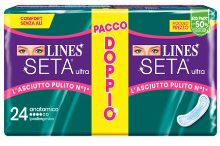LINES SETA ULTRA ASSORBENTI ANATOMICO VP DWCT 24 PEZZI - Farmaunclick.it