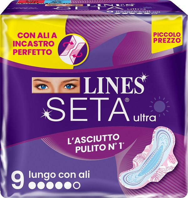 LINES SETA ULTRA ASSORBENTI LUNGO ALI DWCT 9 PEZZI - Farmaunclick.it