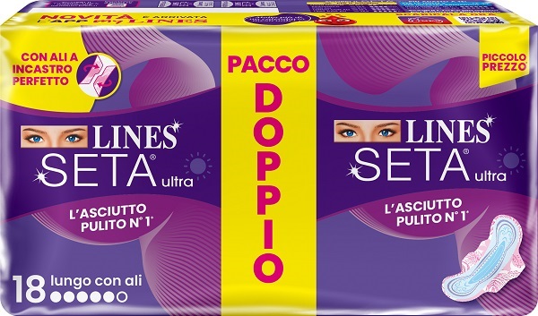 LINES SETA ULTRA ASSORBENTI LUNGO VP DWCT 18 PEZZI - Farmaunclick.it