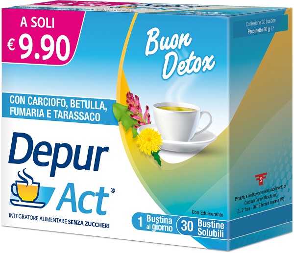 DEPUR ACT 30 BUSTINE SOLUBILI SENZA ZUCCHERI - Farmaunclick.it
