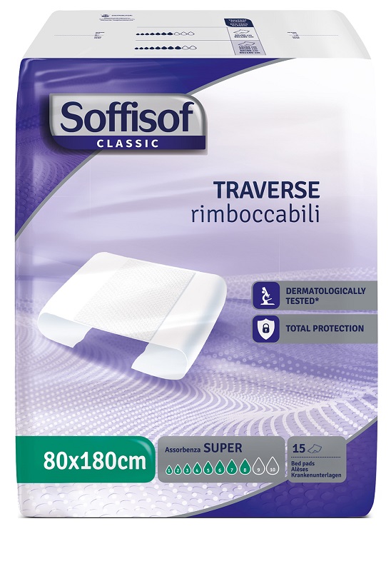 TRAVERSA PER INCONTINENZA SOFFISOF CLASSIC 8 GOCCE 80 X 180 15 PEZZI - Farmaunclick.it
