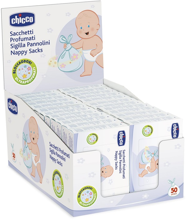CHICCO SACCHETTI PROFUMATI PANNOLINI 50 PEZZI - Farmaunclick.it