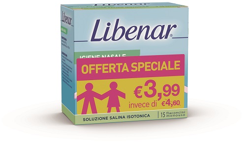 SOLUZIONE ISOTONICA LIBENAR 15 FLACONCINI DA 5 ML TAGLIO PREZZO - Farmaunclick.it