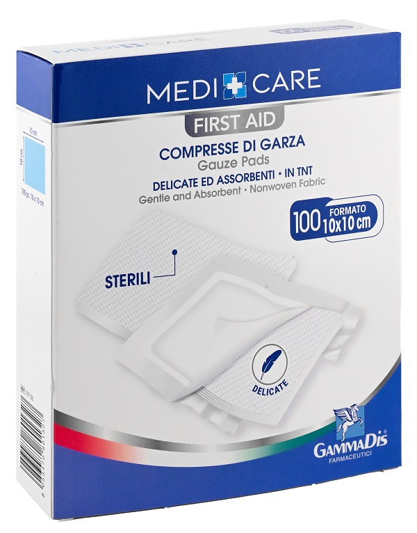GARZA MEDICARE TNT 10X10 CM 100 PEZZI - Farmaunclick.it