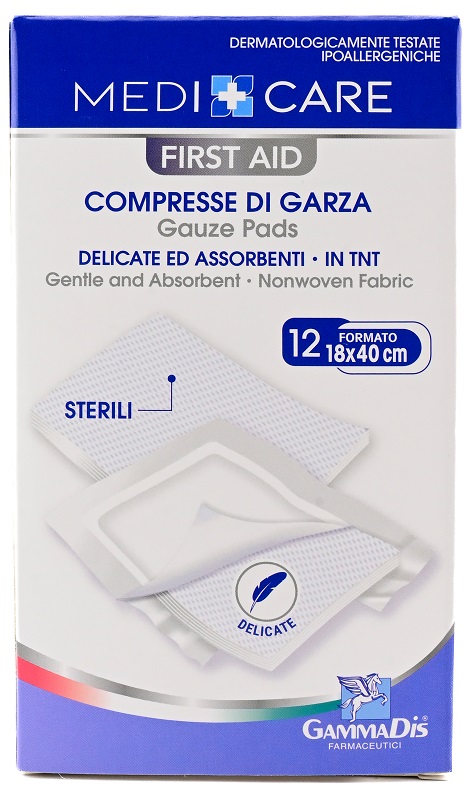 GARZA MEDICARE TNT 18X40 CM 12 PEZZI - Farmaunclick.it