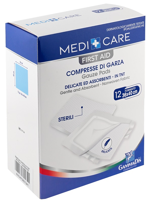 GARZA MEDICARE TNT 36X40 CM 12 PEZZI - Farmaunclick.it