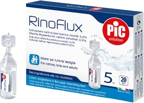 RINOFLUX SOLUZIONE IPERTONICA NASALE PIC 20 FIALE 5 ML - Farmaunclick.it