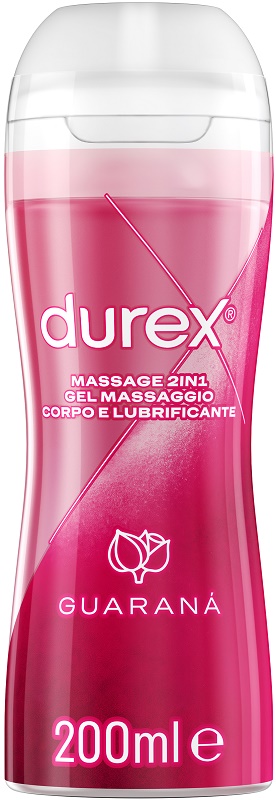 DUREX MASSAGE 2 IN 1 GEL MASSAGGIO CORPO E LUBRIFICANTE GUARANA' 200 ML - Farmaunclick.it