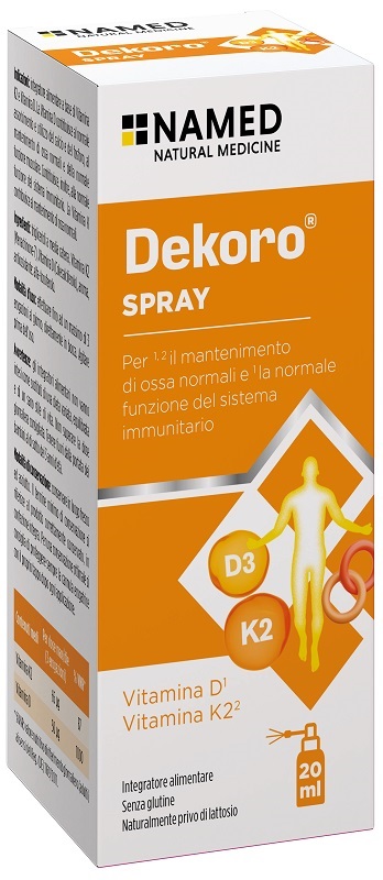 DEKORO SPRAY 20 ML SENZA GLUTINE, NATURALMENTE PRIVO DI LATTOSIO - Farmaunclick.it