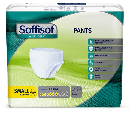 PANNOLONE PER INCONTINENZA SOFFISOF PULL UP AIR DRY SMALL 14 PEZZI - Farmaunclick.it