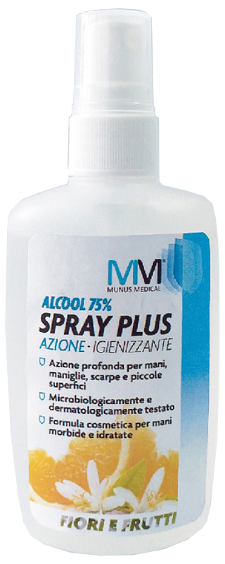 MUNUS MEDICAL IGIENIZZANTE SPRAY MANI E SUPERFICI FIORI&FRUTTA 110 ML - Farmaunclick.it