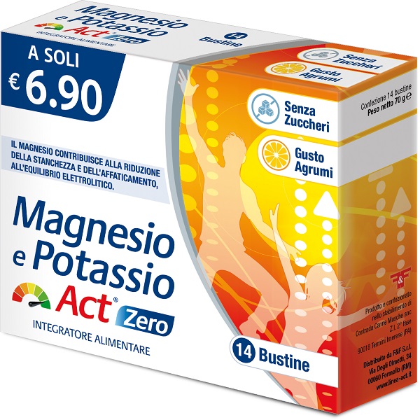 MAGNESIO E POTASSIO ACT ZERO 14 BUSTINE - Farmaunclick.it