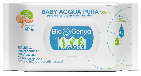 BIOGENYA BABY ECO NATURA ACQUA PURA 70 SALVIETTE - Farmaunclick.it