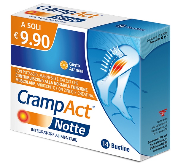 CRAMPACT NOTTE 14 BUSTINE GUSTO ARANCIA CON EDULCORANTE - Farmaunclick.it
